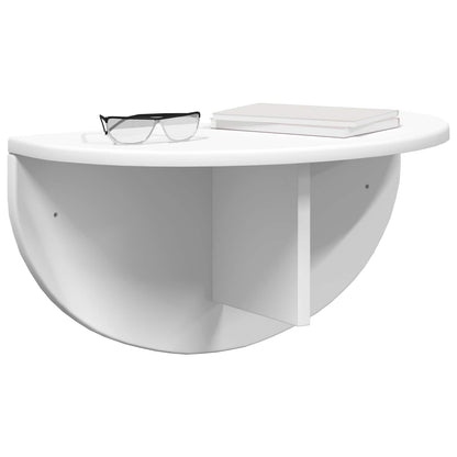 Wall Shelf Wall-mounted White 48 x 24 x 24 cm Engineered Wood