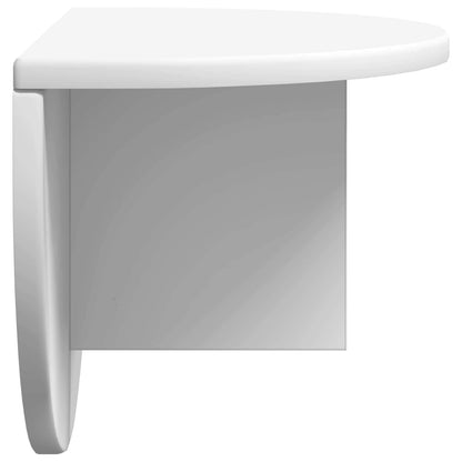 Wall Shelf Wall-mounted White 48 x 24 x 24 cm Engineered Wood