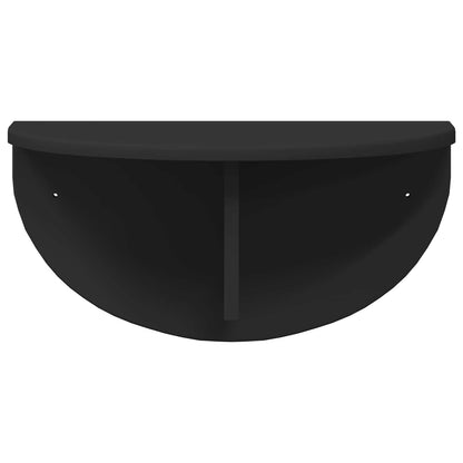 Wall Shelf Wall-mounted Black 48 x 24 x 24 cm Engineered Wood