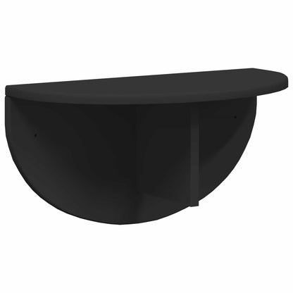 Wall Shelf 2 pcs Black 48 x 24 x 24 cm Engineered Wood
