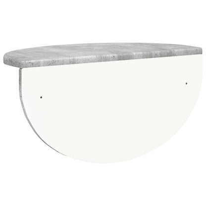Wall Shelf 2 pcs Concrete Grey 48 x 24 x 24 cm Engineered Wood