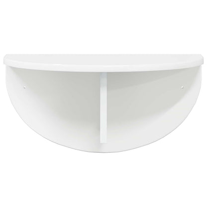 Wall Shelf High Gloss White 48 x 24 x 24 cm Engineered Wood