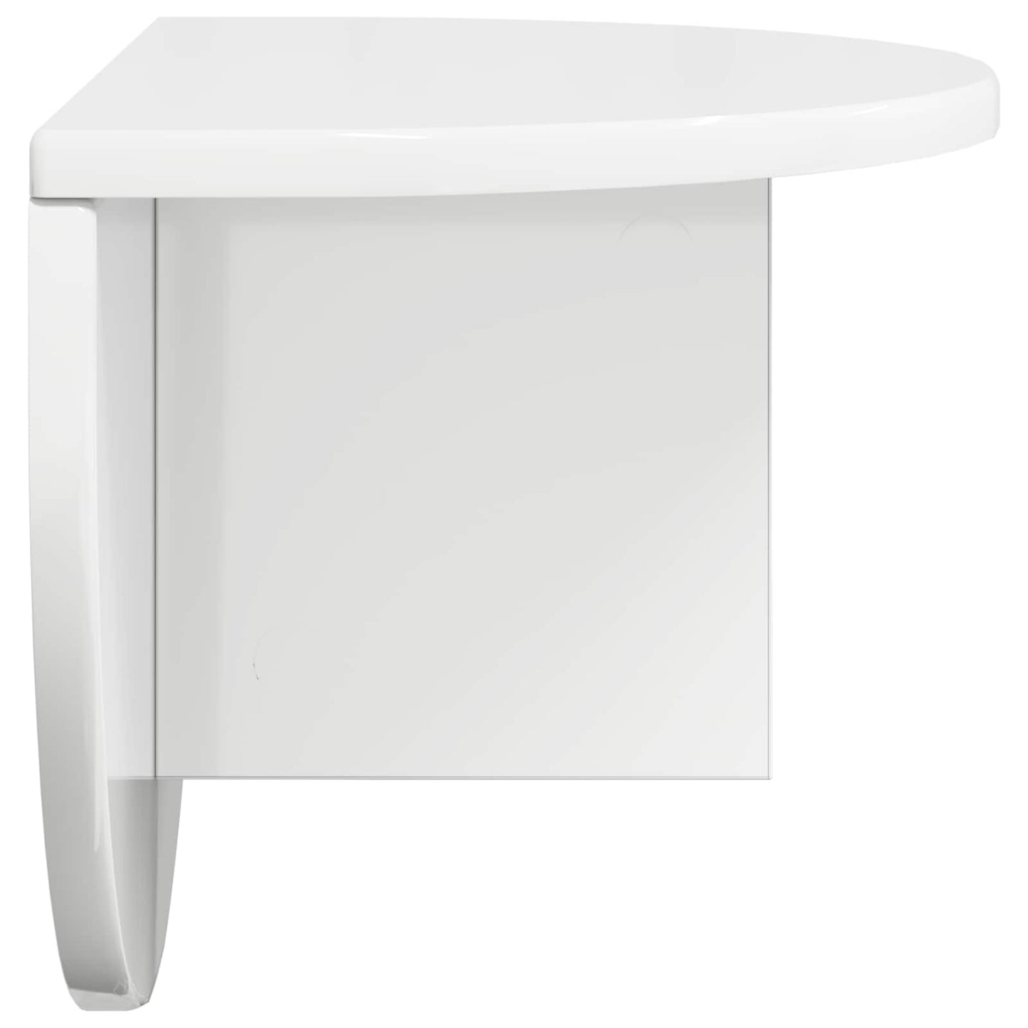 Wall Shelf High Gloss White 48 x 24 x 24 cm Engineered Wood