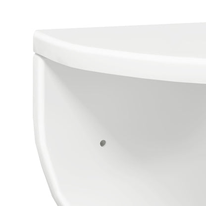 Wall Shelf Wall-mounted 2 pcs High Gloss White 48 x 24 x 24 cm