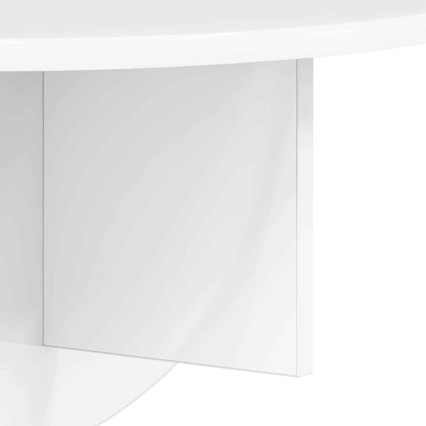 Wall Shelf Wall-mounted 2 pcs High Gloss White 48 x 24 x 24 cm