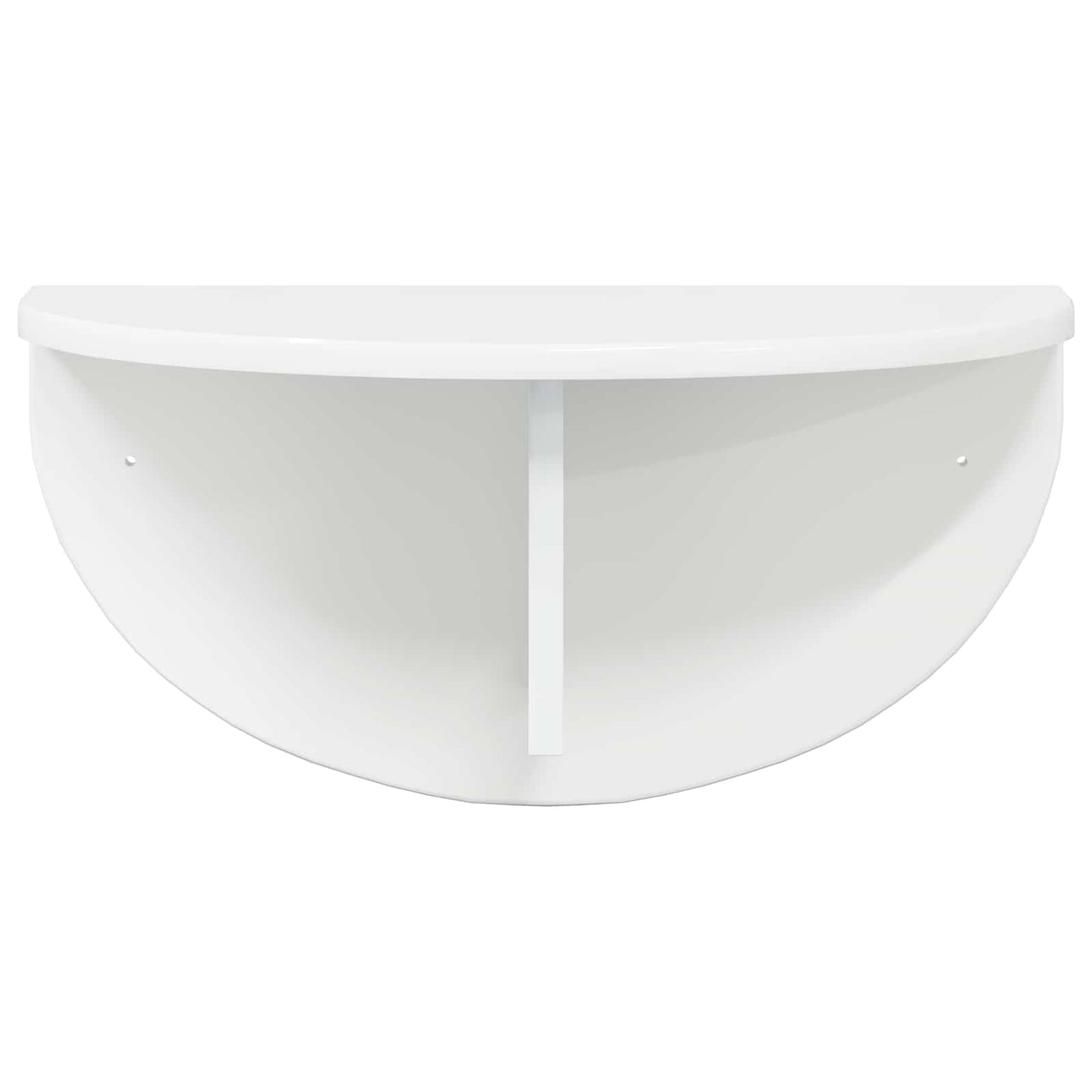 Wall Shelf Wall-mounted 2 pcs High Gloss White 48 x 24 x 24 cm