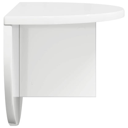 Wall Shelf Wall-mounted 2 pcs High Gloss White 48 x 24 x 24 cm