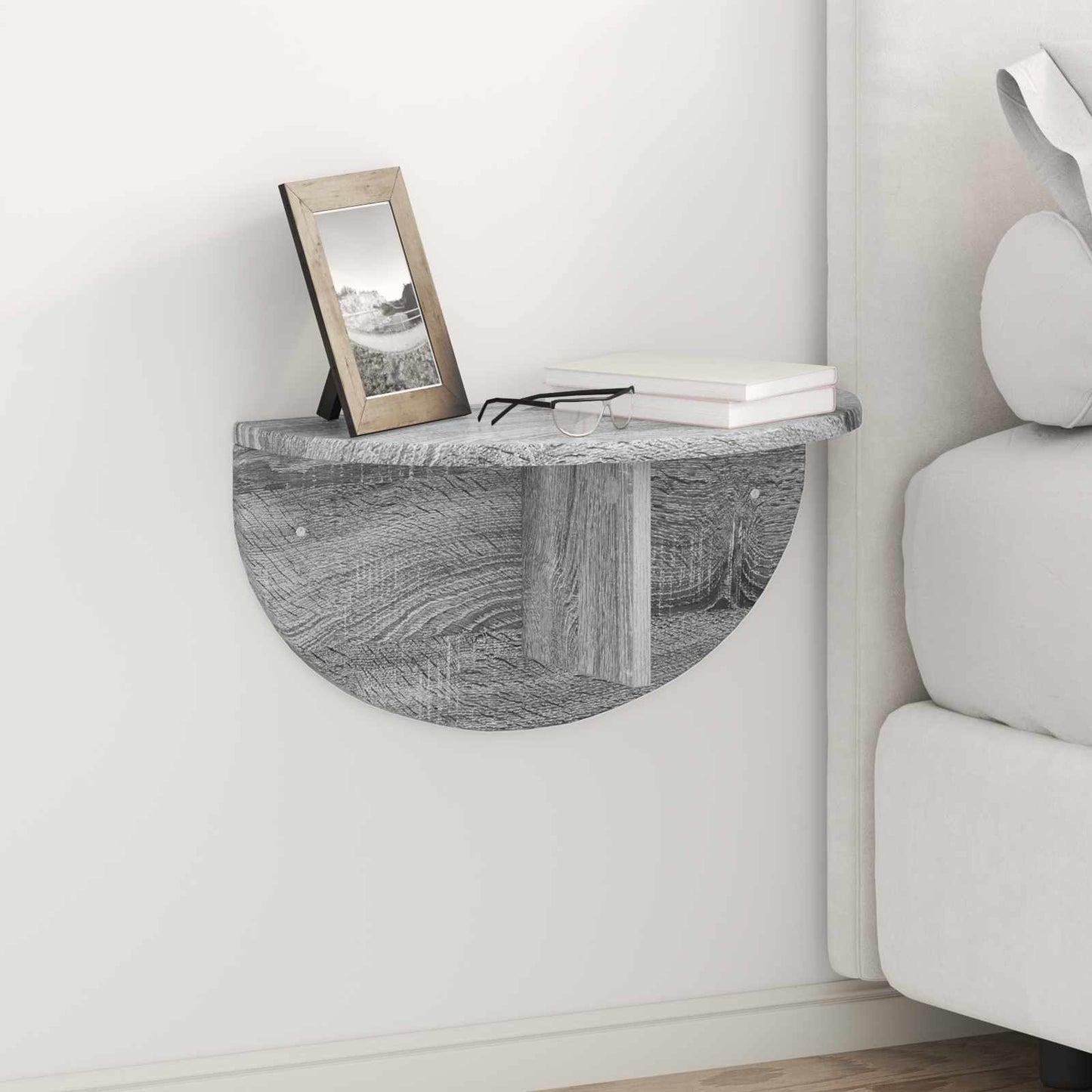 Wall Shelf Grey Sonoma 48 x 24 x 24 cm Engineered Wood