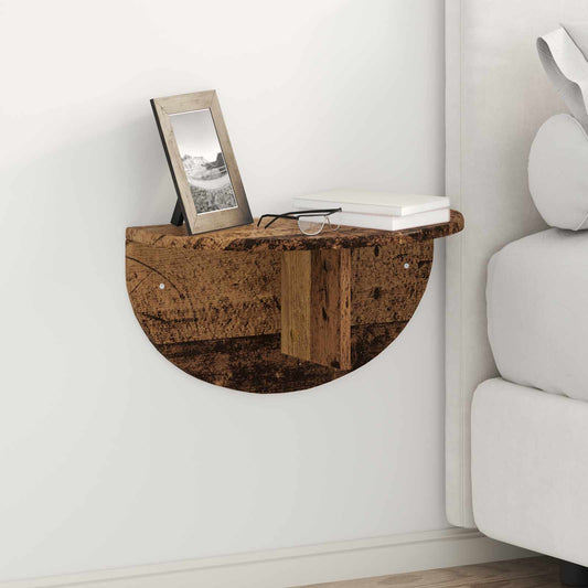Wall Shelf Wall-Mounted Old Wood 48 x 24 x 24 cm