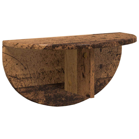 Wall Shelf Wall-Mounted Old Wood 48 x 24 x 24 cm