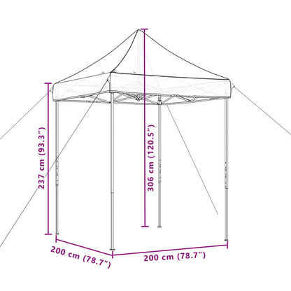 Party Tent Folding Terracotta 200 x 200 x 306 cm Oxford Fabric