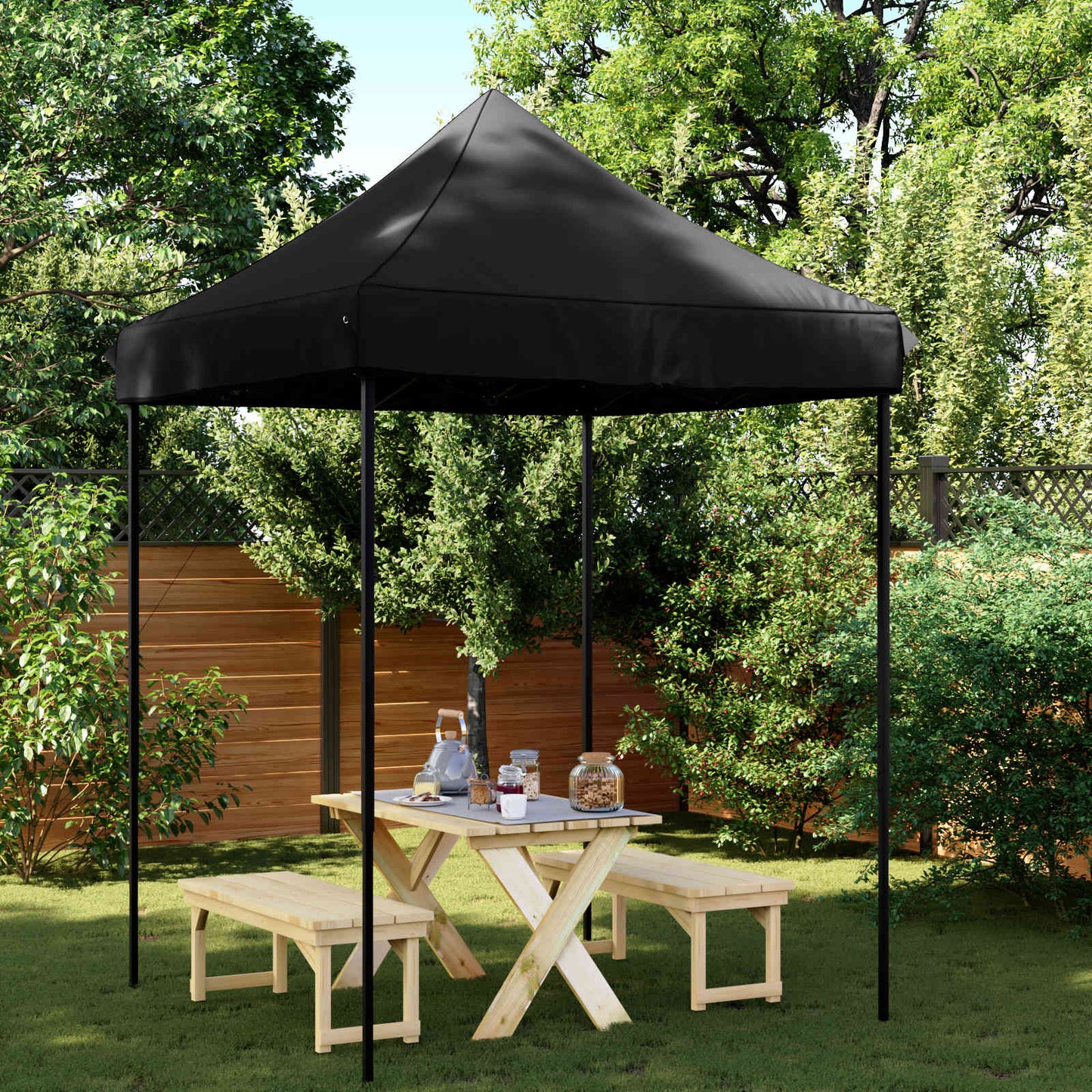 Party Tent Folding Black 200 x 200 x 306 cm Oxford Fabric