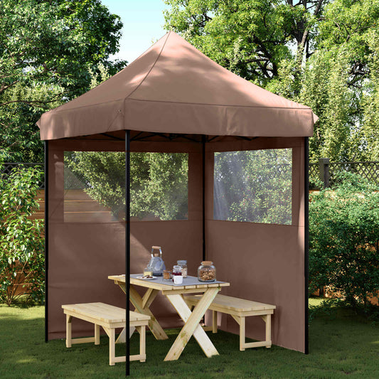 Party Tent 200 x 200 x 306 cm Brown Oxford Fabric