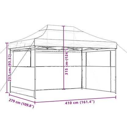 Party Tent Folding Black 279 x 410 x 315 cm Oxford Fabric