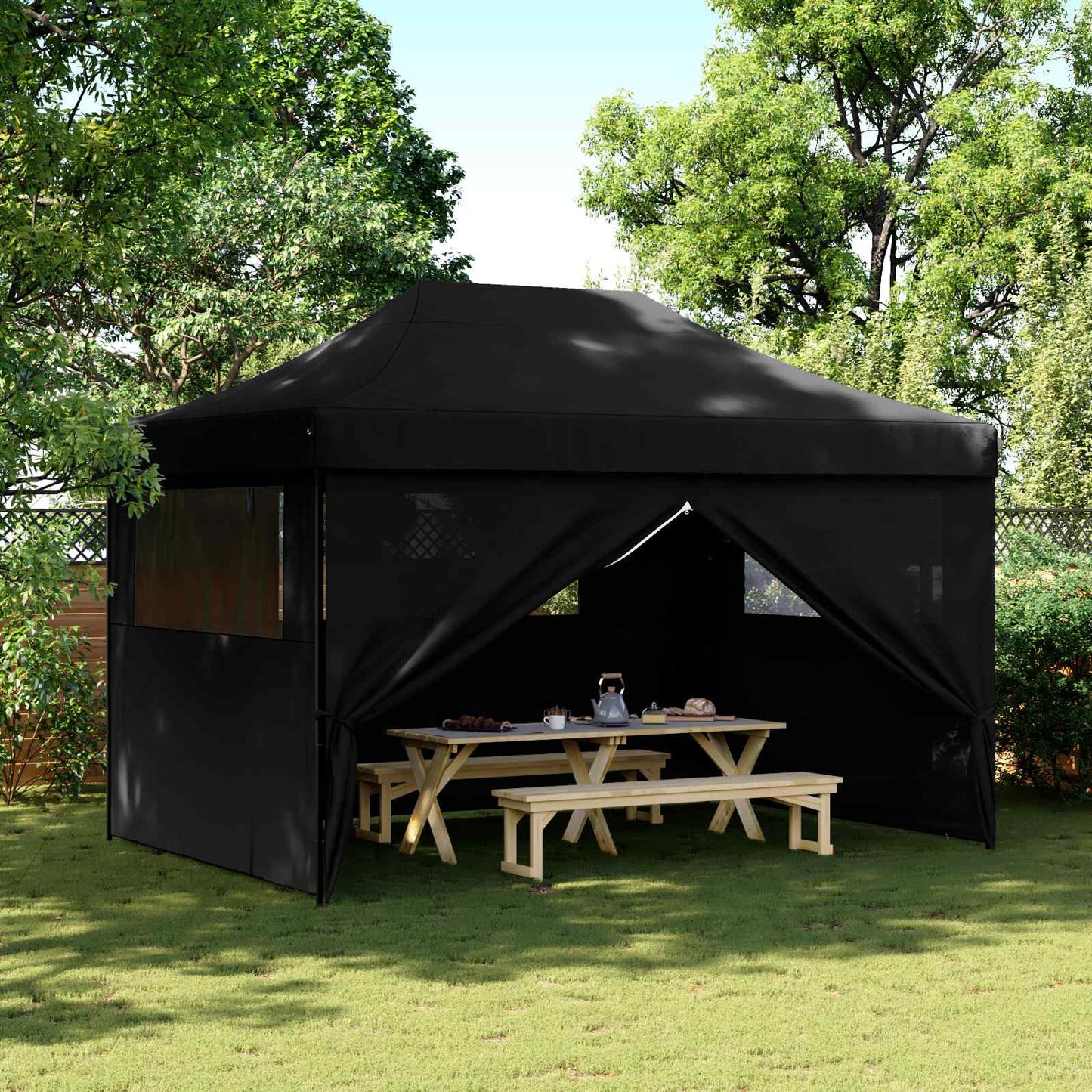 Party Tent Folding Black 279 x 410 x 315 cm Oxford Fabric