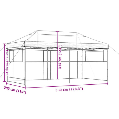Party Tent Folding Terracotta 292 x 580 x 315 cm Oxford Fabric