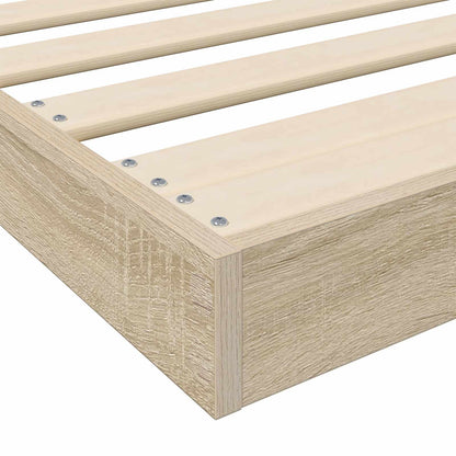 Floor Bed Frame Sonoma 75 x 190 cm Engineered Wood