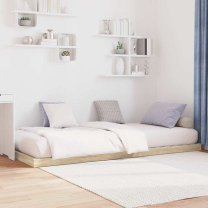 Floor Bed Frame Sonoma 75 x 190 cm Engineered Wood