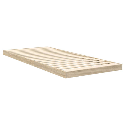 Floor Bed Frame Sonoma 75 x 190 cm Engineered Wood