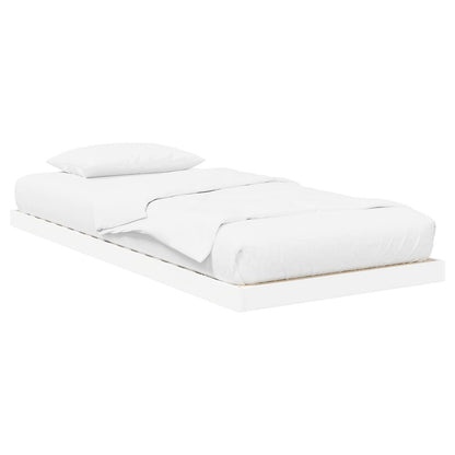 Floor Bed Frame White 80 x 200 cm Engineered Wood