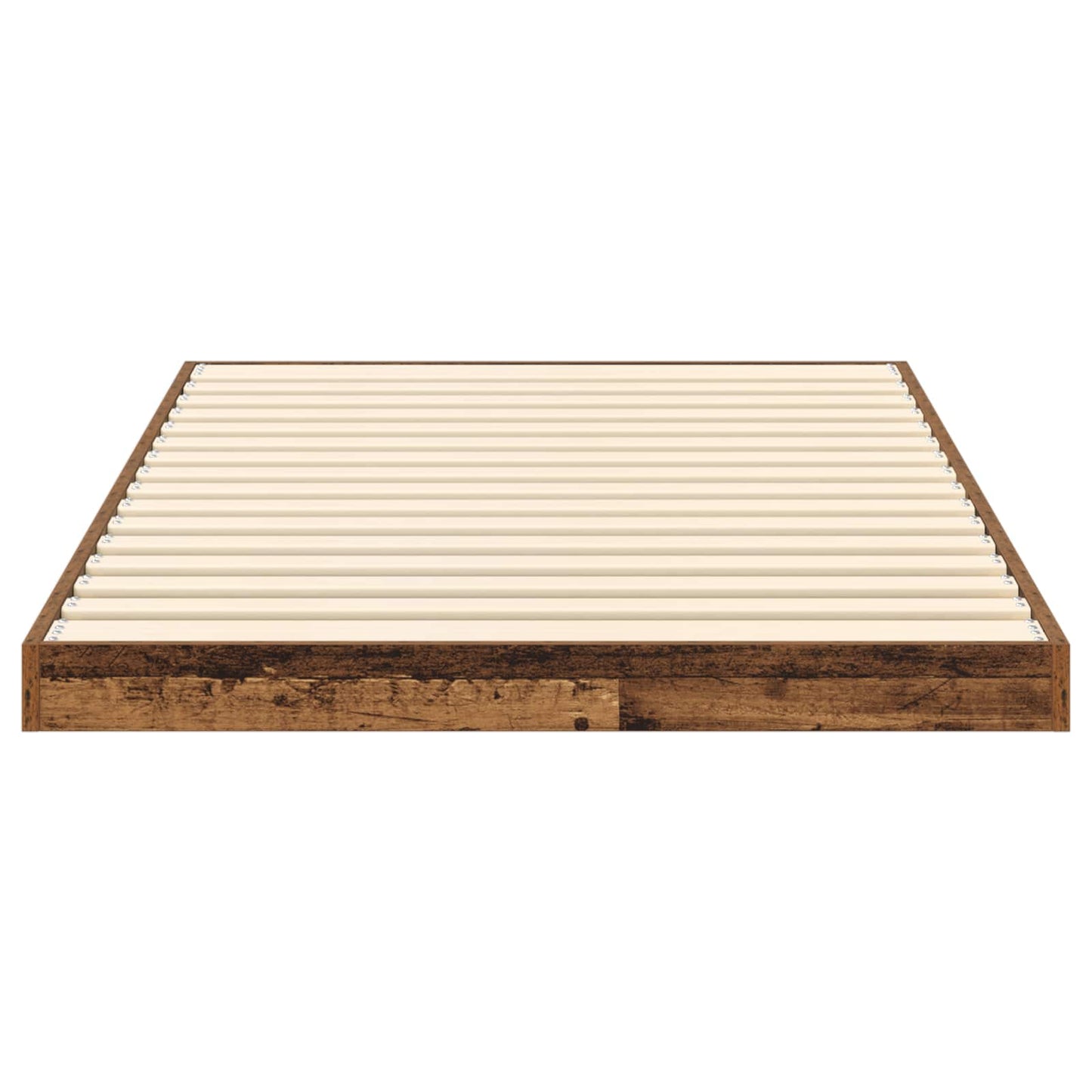 Floor Bed Frame Old Wood 80 x 200 cm Engineered Wood