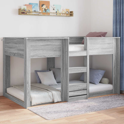 Floor Bed Frame Grey Sonoma 90 x 200 cm Engineered Wood
