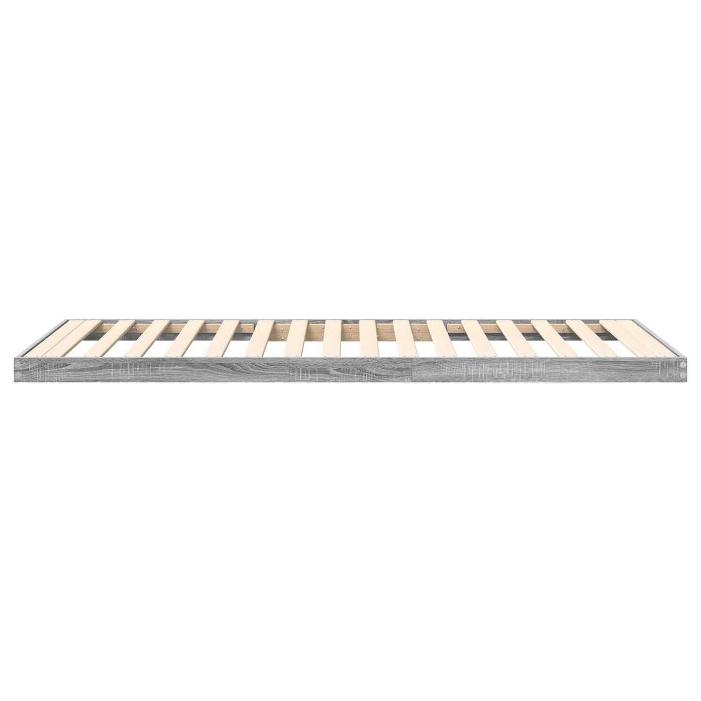 Floor Bed Frame Grey Sonoma 90 x 200 cm Engineered Wood
