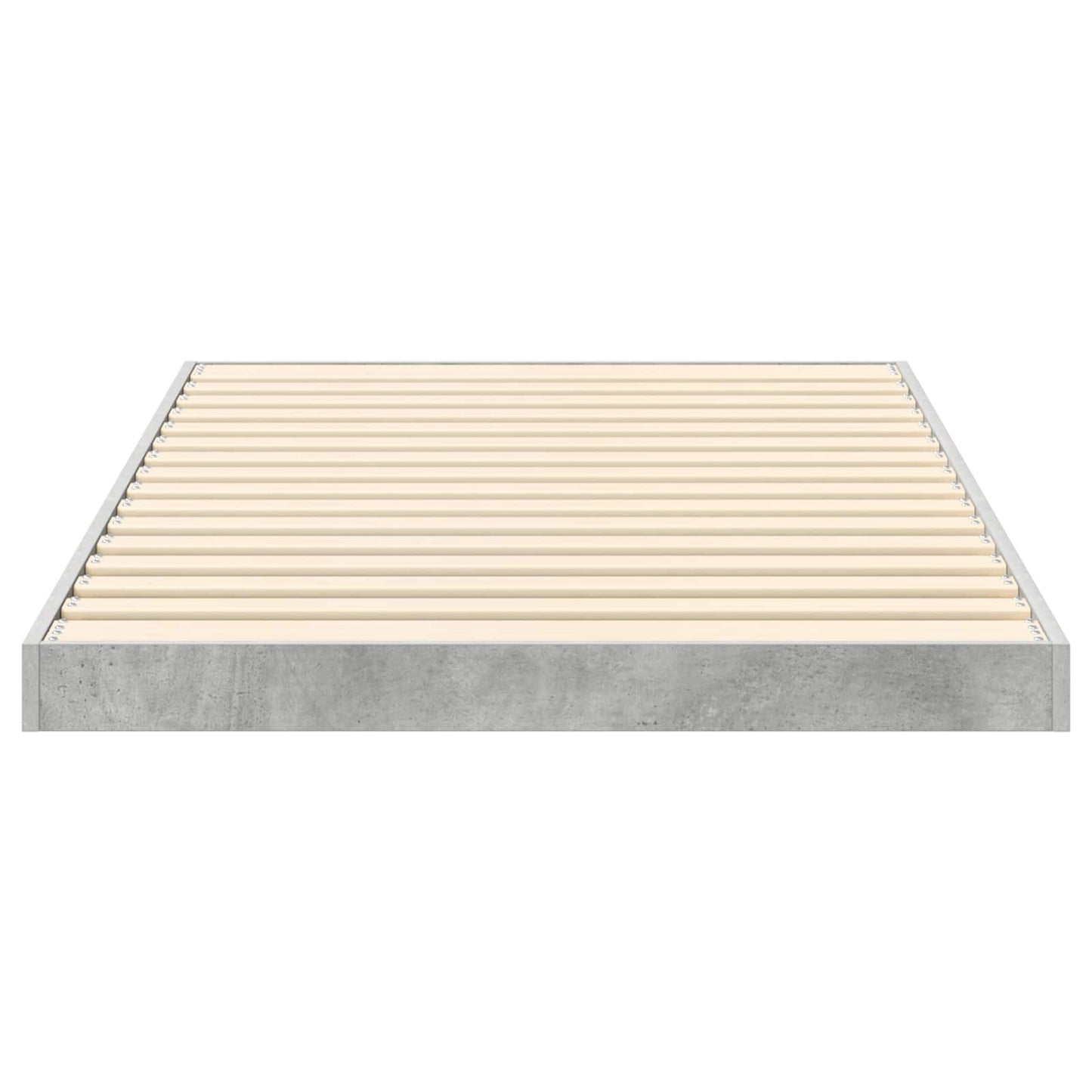 Floor Bed Frame Concrete Grey 100 x 200 cm Engineered Wood