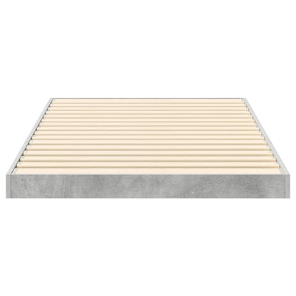 Floor Bed Frame Concrete Grey 100 x 200 cm Engineered Wood