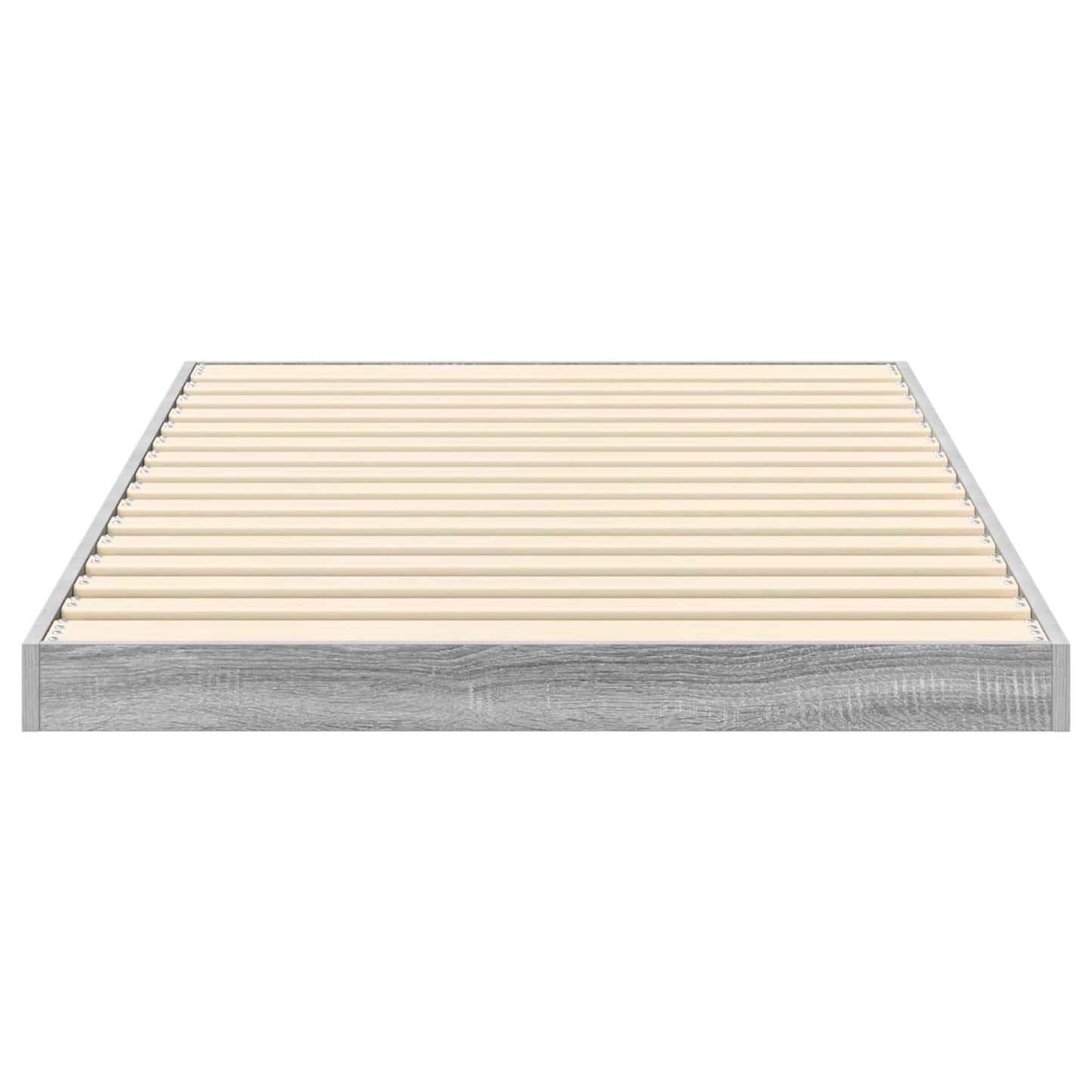 Floor Bed Frame Grey Sonoma 100 x 200 cm Engineered Wood