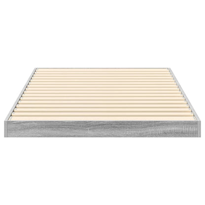 Floor Bed Frame Grey Sonoma 100 x 200 cm Engineered Wood