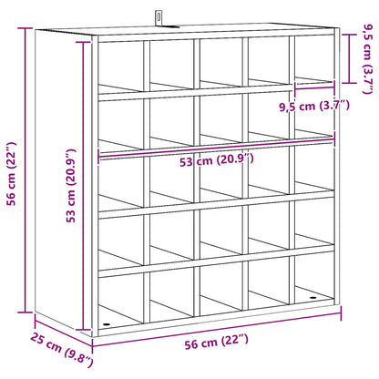 Wine Rack 2 pcs White 56 x 25 x 56 cm Solid Pine Wood