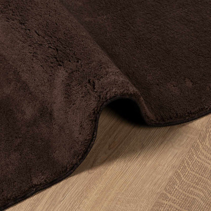 Medium Pile Soft and Washable Rug HUARTE Brown 60 x 110 cm