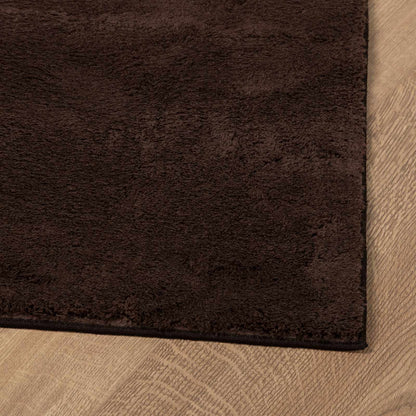 Medium Pile Soft and Washable Rug HUARTE Brown 60 x 110 cm