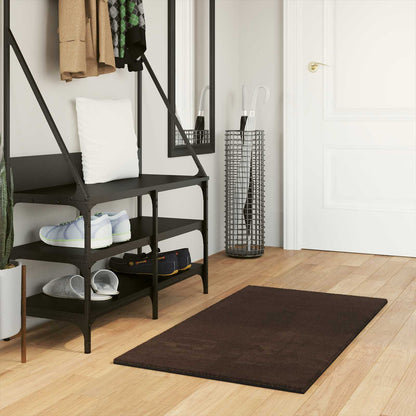 Medium Pile Soft and Washable Rug HUARTE Brown 60 x 110 cm
