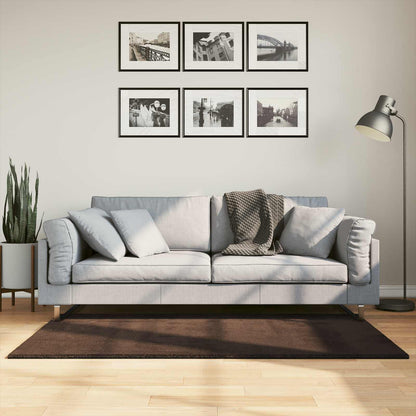 Medium Pile Soft and Washable Rug HUARTE Brown 150 x 80 cm