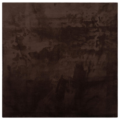Medium Pile Soft and Washable Rug HUARTE Brown 120 x 120 cm