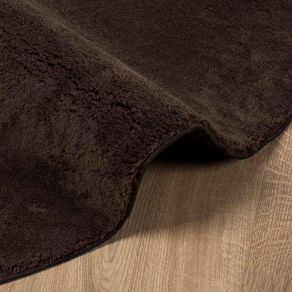 Medium Pile Soft and Washable Rug HUARTE Brown Ø 200 CM