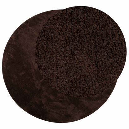Medium Pile Soft and Washable Rug HUARTE Brown Ø 200 CM