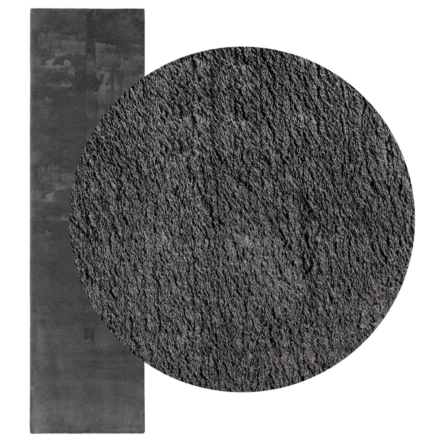 Medium Pile Soft and Washable Rug HUARTE Anthracite 80 x 400 cm
