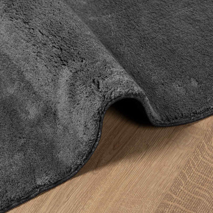 Medium Pile Soft and Washable Rug HUARTE Anthracite 80 x 750 cm