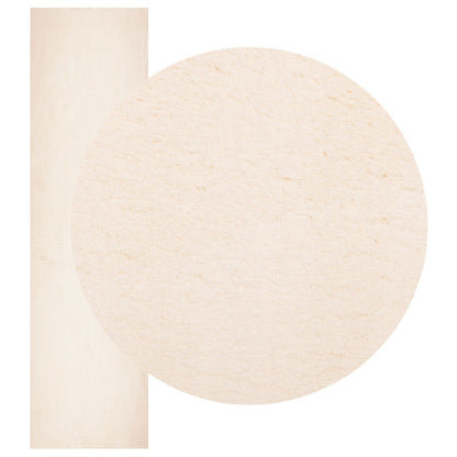Medium Pile Soft and Washable Rug HUARTE Beige 80 x 400 cm