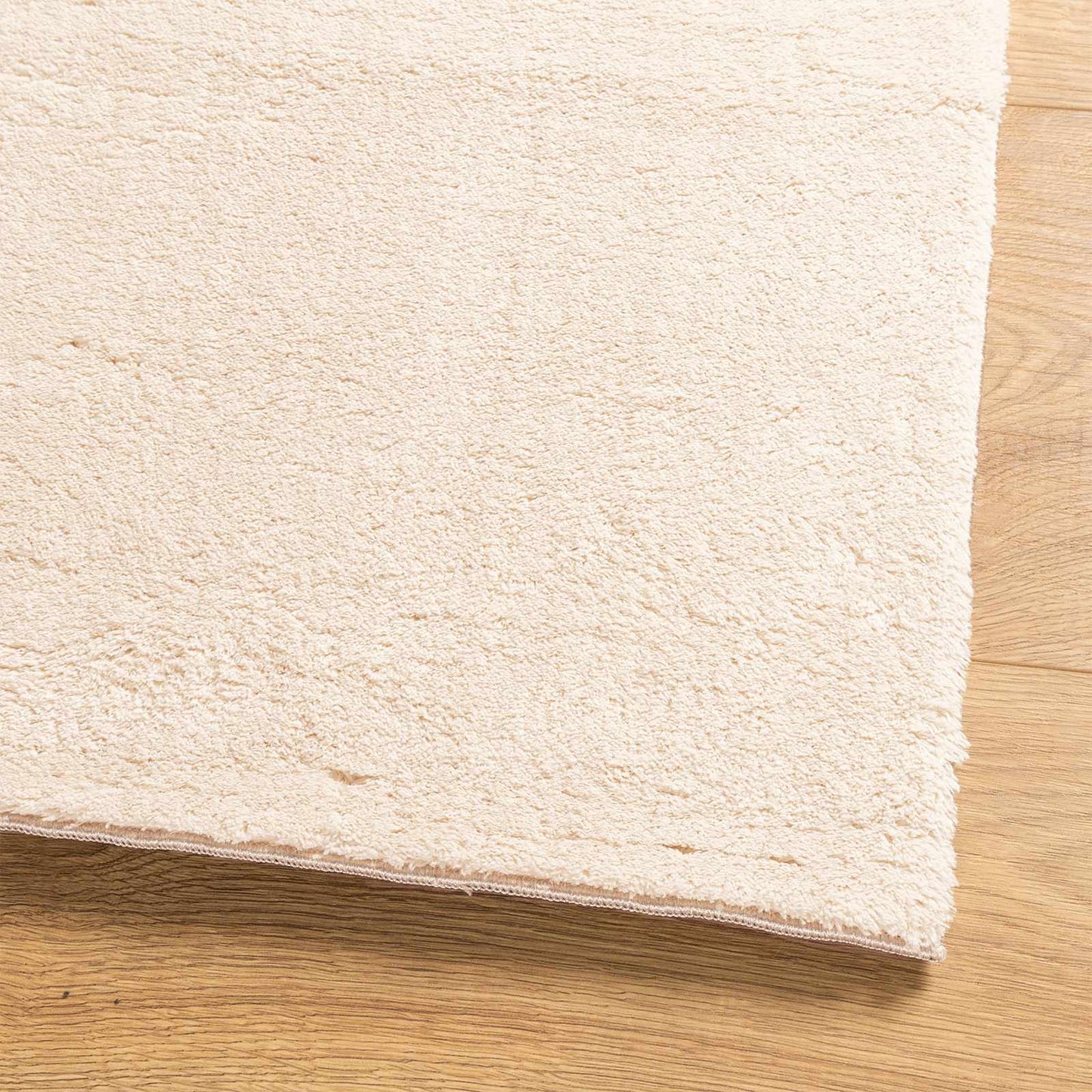 Medium Pile Soft and Washable Rug HUARTE Beige 80 x 1000 cm