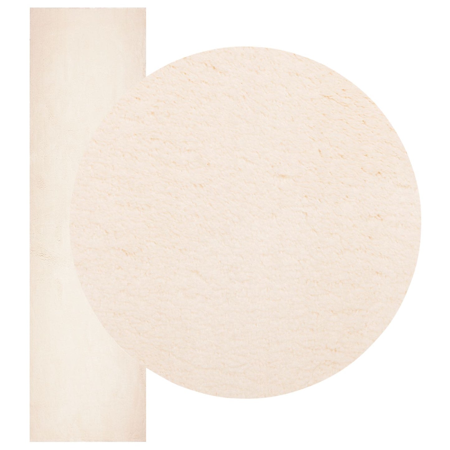 Medium Pile Soft and Washable Rug HUARTE Beige 80 x 1000 cm