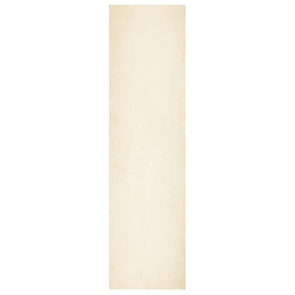 Medium Pile Soft and Washable Rug HUARTE Cream 80 x 1000 cm