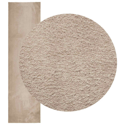 Medium Pile Soft and Washable Rug HUARTE Sand 80 x 400 cm