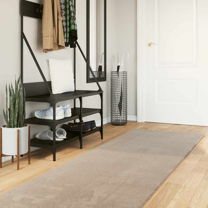 Medium Pile Soft and Washable Rug HUARTE Sand 80 x 750 cm