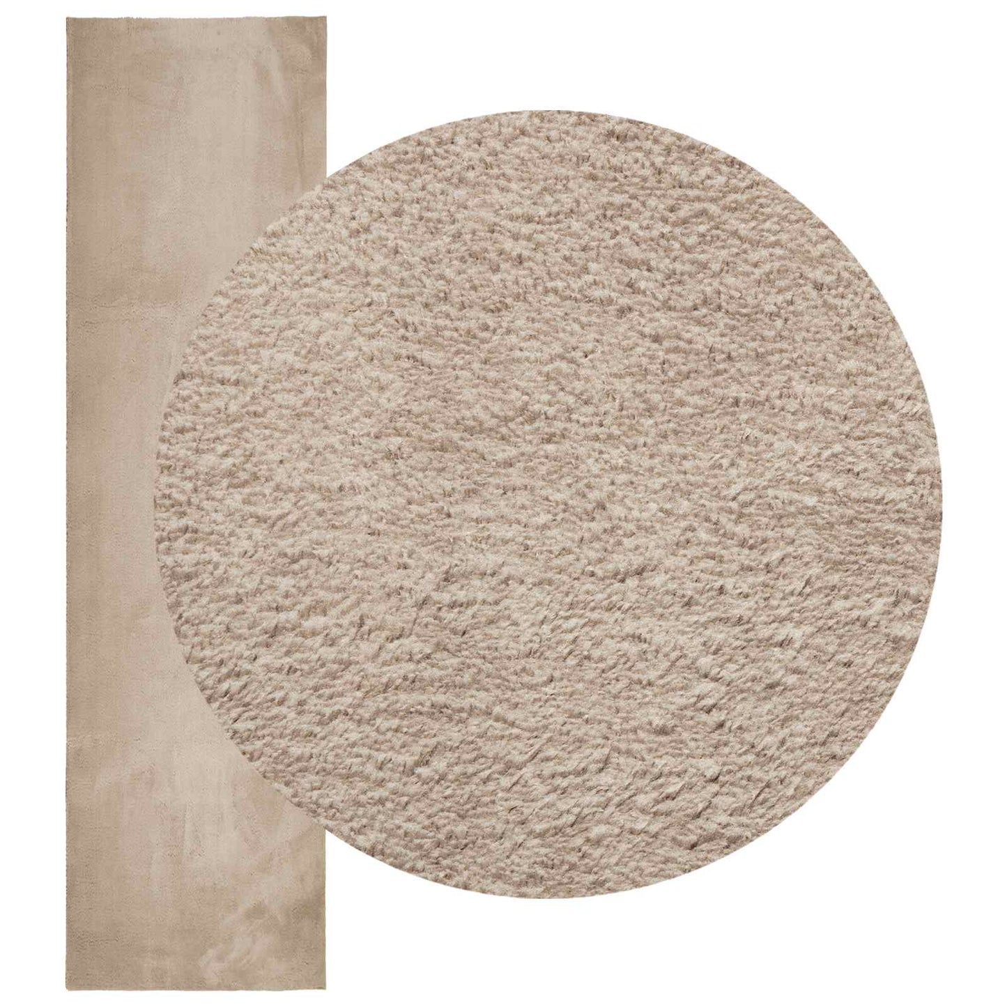 Medium Pile Soft and Washable Rug HUARTE Sand 80 x 750 cm