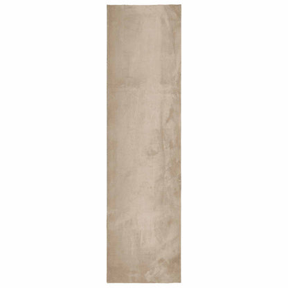 Medium Pile Soft and Washable Rug HUARTE Sand 1000 x 80 cm