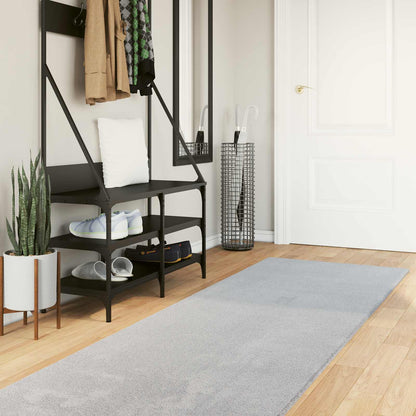 Medium Pile Soft and Washable Rug HUARTE Grey 80 x 300 cm